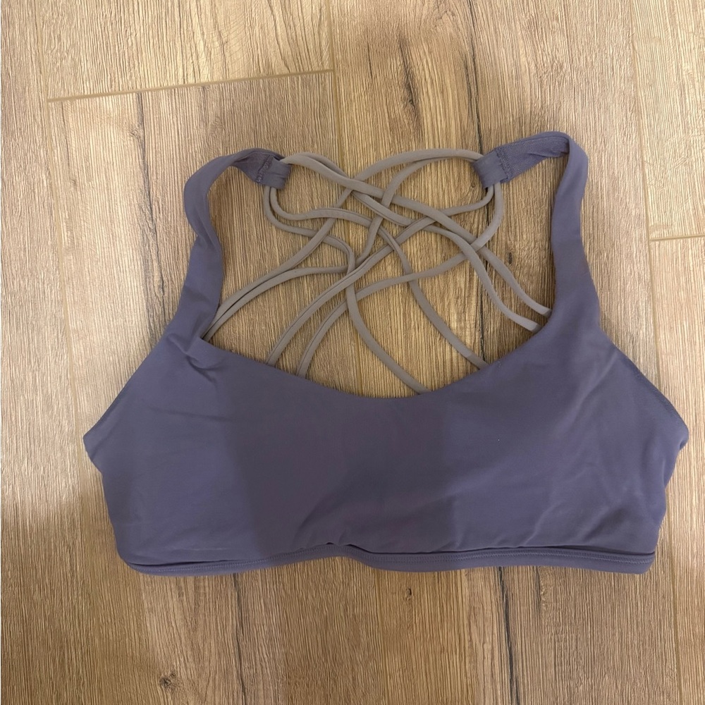Lululemon Purple & Gray Free to be Wild Sports Bra